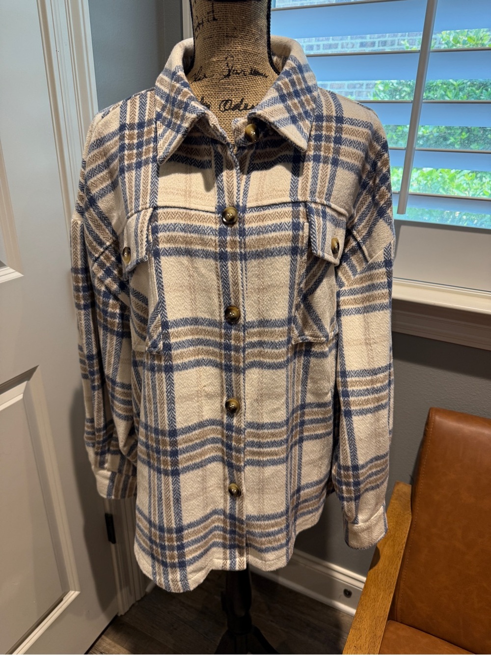 Perfectly Priscilla Boutique “The More You Know” Plaid Shacket